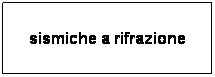 Casella di testo: sismiche a rifrazione 
